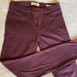 maroon Pacsun low rise jeggings
